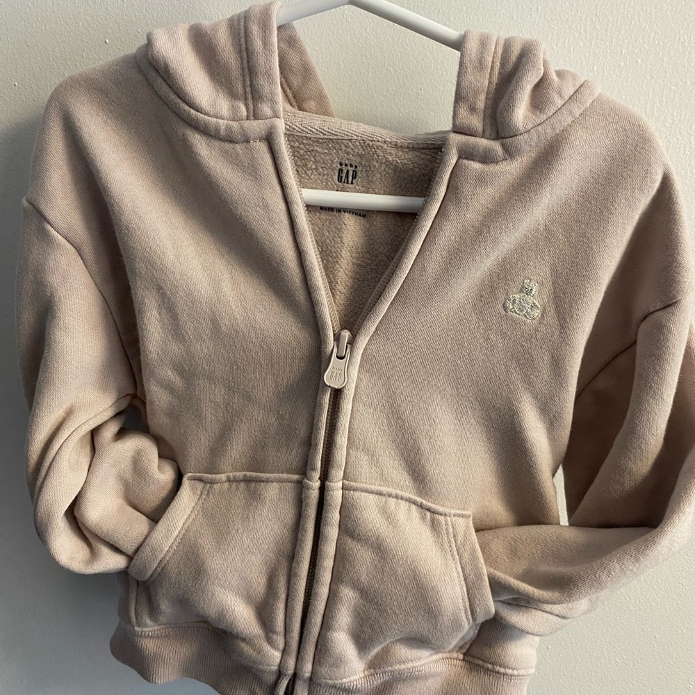 GAP Kids Light Grey Zipper Hoodie - 4T